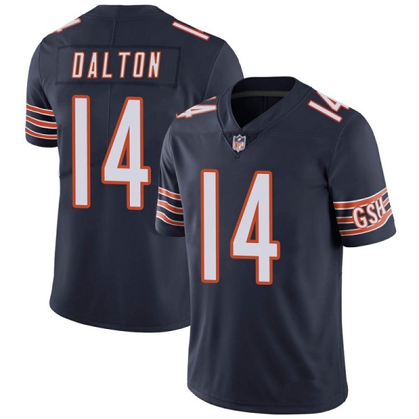 Men’s Chicago Bears #14 Andy Dalton Navy Vapor untouchable Limited Stitched Jersey