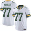 Men’s Green Bay Packers #77 Jordan Morgan White 2024 Draft Vapor Limited Football Stitched Jersey