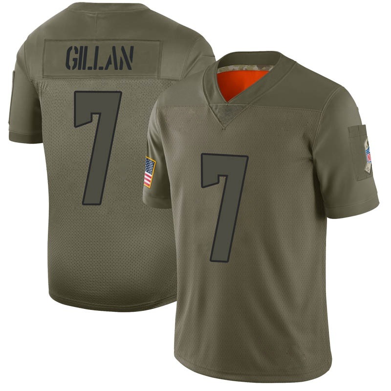 Men’s Cleveland Browns #7 Jamie Gillan Camo Limited 2019 Salute to Service Nike Jersey