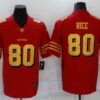 Men’s San Francisco 49ers #80 Jerry Rice Red Gold 2021 Vapor Untouchable Stitched NFL Nike Limited Jersey