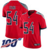 Nike Titans #54 Rashaan Evans Red Men’s Stitched NFL Limited Inverted Legend 100th Season Jersey