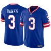 Men’s New York Giants #3 Deonte Banks Royal Throwback Vapor Untouchable Limited Football Stitched Jersey