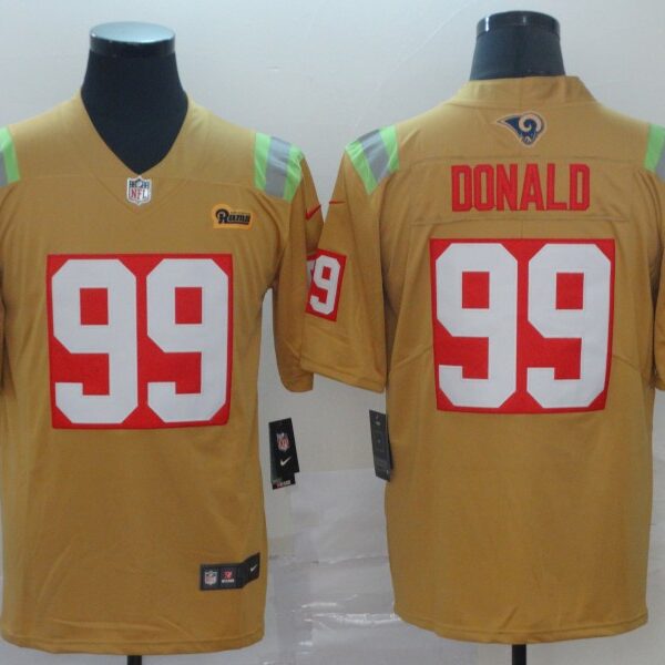 Nike Rams 99 Aaron Donald Gold City Edition Vapor Untouchable Limited Jersey