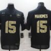 Men’s Kansas City Chiefs #15 Patrick Mahomes Black Camo 2020 Salute To Service Stitched NFL Nike Limited Jersey