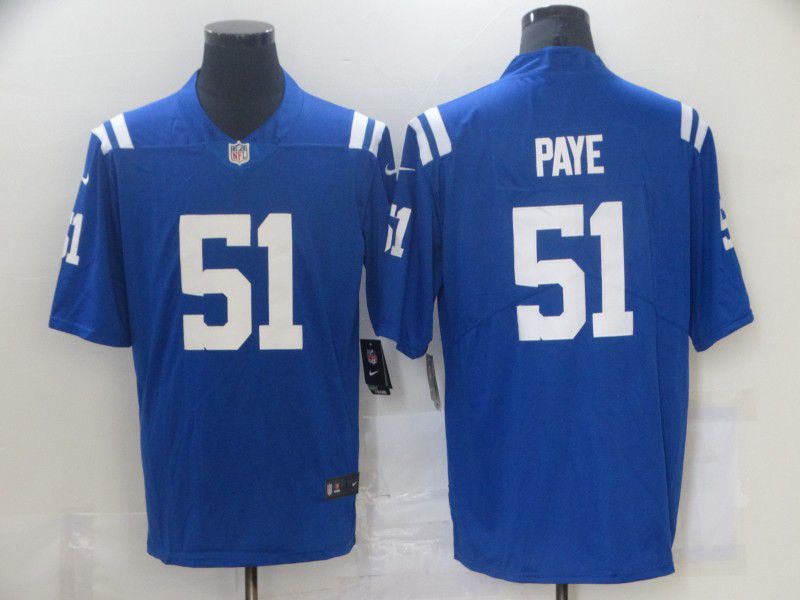 Men’s Indianapolis Colts #51 Kwity Paye Royal Blue 2021 Vapor Untouchable Stitched NFL Nike Limited Jersey