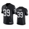 Men’s Las Vegas Raiders #39 Nate Hobbs Black Vapor Limited Jersey