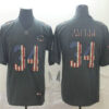 Men’s Chicago Bears #34 Walter Payton 2019 Black Salute To Service USA Flag Fashion Limited Jersey