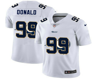 Men’s Los Angeles Rams #99 Aaron Donald White 2020 Shadow Logo Vapor Untouchable Stitched NFL Nike Limited Jersey