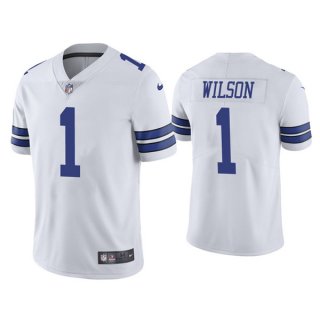 Men’s Dallas Cowboys #1 Cedrick Wilson White Vapor Limited Stitched Jersey