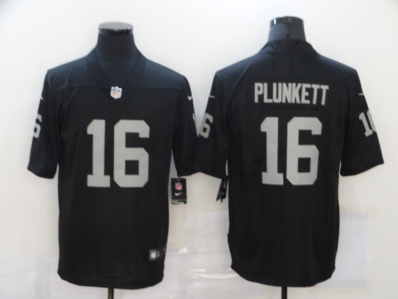 Men’s Las Vegas Raiders #16 Jim Plunkett Black 2017 Vapor Untouchable Stitched NFL Nike Limited Jersey