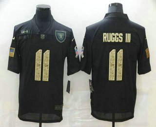 Men’s Las Vegas Raiders #11 Henry Ruggs III Black Camo 2020 Salute To Service Stitched NFL Nike Limited Jersey