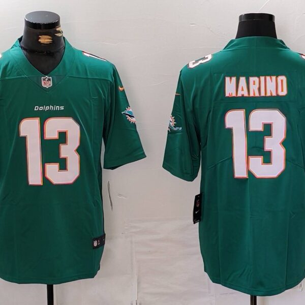 Men’s Miami Dolphins #13 Dan Marino Green Vapor Untouchable Stitched Nike Limited Jersey