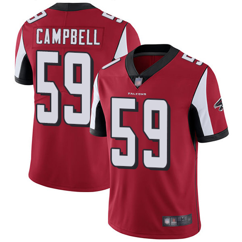 Falcons #59 De’Vondre Campbell Red Team Color Men’s Stitched Football Vapor Untouchable Limited Jersey