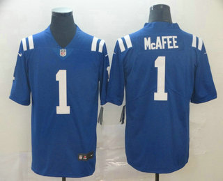Men’s Indianapolis Colts #1 Pat McAfee Royal Blue 2017 Vapor Untouchable Stitched NFL Nike Limited Jersey