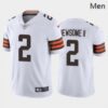 Men Cleveland Browns #2 Greg Newsome II White Brown 2021 Draft Jersey