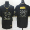 Men’s Pittsburgh Steelers #22 Najee Harris Black 100th Season Golden Edition Jersey