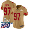 Nike 49ers #97 Nick Bosa Gold Super Bowl LIV 2020 Women’s Stitched NFL Limited Inverted Legend 100th Season Jersey