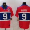 Men’s New York Giants #9 Malik Nabers Limited Red Alternate FUSE Team Patch Vapor Jersey
