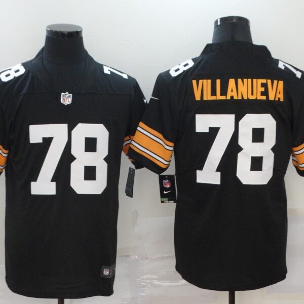 Men’s Pittsburgh Steelers #78 Alejandro Villanueva Black 2017 Vapor Untouchable Stitched NFL Nike Throwback Limited Jersey