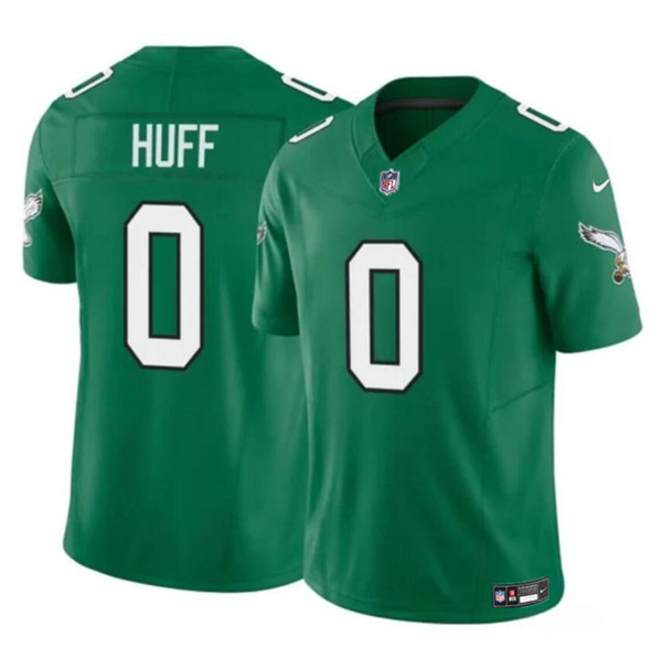 Men’s Philadelphia Eagles #0 Bryce Huff Kelly Green 2024 F.U.S.E. Vapor Untouchable Limited Football Stitched Jersey