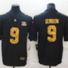 Men’s Cincinnati Bengals #9 Joe Burrow 2020 Black Leopard Print Fashion Limited Stitched Jersey