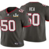 Men’s Tampa Bay Buccaneers #50 Vita Vea Grey 2021 Super Bowl LV Limited Stitched NFL Jersey