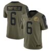 Men’s Cleveland Browns #6 Baker Mayfield Nike Olive 2021 Salute To Service Limited Player Jersey