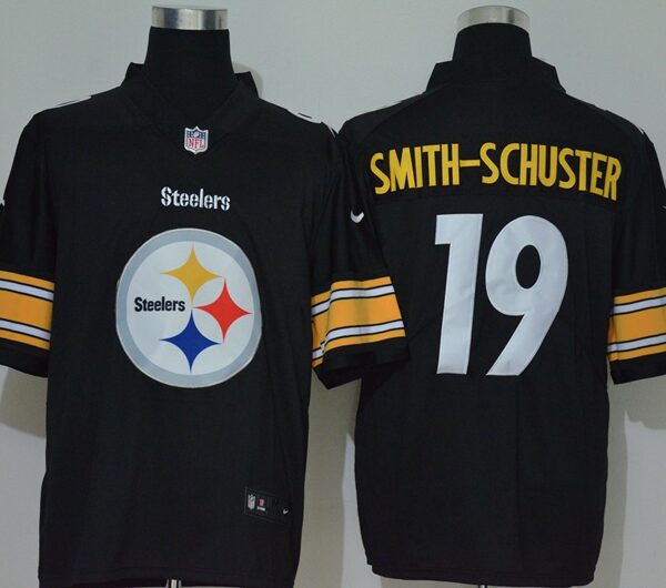Men’s Pittsburgh Steelers #19 JuJu Smith-Schuster Black 2020 Big Logo Vapor Untouchable Stitched NFL Nike Fashion Limited Jersey