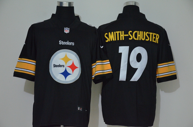 Men’s Pittsburgh Steelers #19 JuJu Smith-Schuster Black 2020 Big Logo Vapor Untouchable Stitched NFL Nike Fashion Limited Jersey
