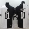 Men’s Philadelphia Eagles #11 Carson Wentz White Black Peaceful Coexisting 2020 Vapor Untouchable Stitched NFL Nike Limited Jersey