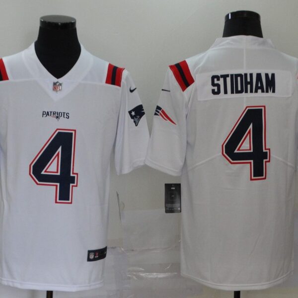 Men’s New England Patriots #4 Jarrett Stidham White 2020 NEW Vapor Untouchable Stitched NFL Nike Limited Jersey