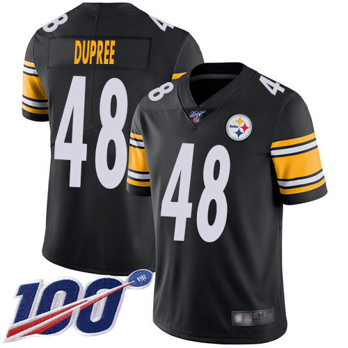 Nike Steelers #48 Bud Dupree Black Team Color Men’s Stitched NFL 100th Season Vapor Limited Jersey