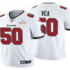 Men’s Tampa Bay Buccaneers #50 Vita Vea White 2021 Super Bowl LV Limited Stitched NFL Jersey