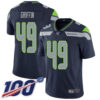 Nike Seahawks #49 Shaquem Griffin Steel Blue Team Color Men’s Stitched NFL 100th Season Vapor Limited Jersey