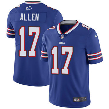 Men’s Nike Bills #17 Josh Allen Royal Blue Team Color Stitched NFL Vapor Untouchable Limited Jersey