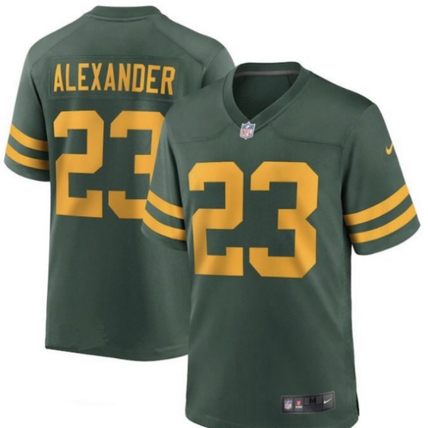 Men’s Green Bay Packers #23 Jaire Alexander Green Yellow 2021 Vapor Untouchable Stitched NFL Nike Limited Jersey