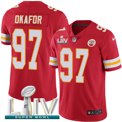 Nike Chiefs #97 Alex Okafor Red Super Bowl LIV 2020 Team Color Men’s Stitched NFL Vapor Untouchable Limited Jersey