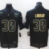 Men’s Denver Broncos #30 Phillip Lindsay Black 2020 Salute To Service Stitched NFL Nike Limited Jersey
