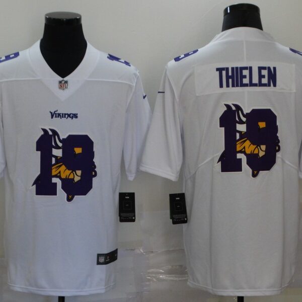 Men’s Minnesota Vikings #19 Adam Thielen White 2020 Shadow Logo Vapor Untouchable Stitched NFL Nike Limited Jersey