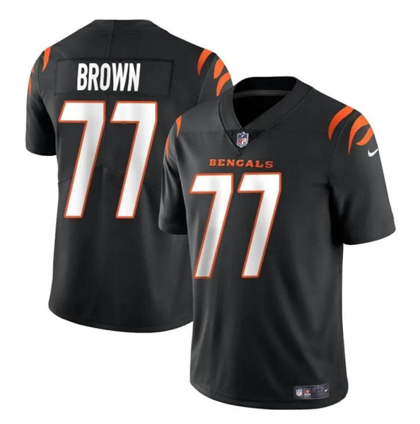 Men’s Cincinnati Bengals #77 Trent Brown Black Vapor Untouchable Limited Stitched Jersey