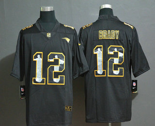 Men’s New England Patriots #12 Tom Brady Jesus Faith Black Vapor Untouchable Stitched NFL Nike Limited Jersey