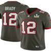 Men’s Tampa Bay Buccaneers #12 Tom Brady Grey 2021 Super Bowl LV Vapor Untouchable Stitched Nike Limited NFL Jersey