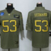 Men’s Indianapolis Colts #53 Darius Leonard Olive Gold 2019 Salute To Service Stitched NFL Nike Limited Jersey