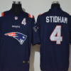 Men’s New England Patriots #4 Jarrett Stidham Navy Blue 2020 Team Logo Number Vapor Untouchable Stitched NFL Nike Fashion Limited Jersey