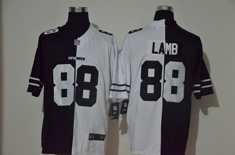 Men’s Dallas Cowboys #88 CeeDee Lamb Black White Peaceful Coexisting 2020 Vapor Untouchable Stitched NFL Nike Limited Jersey