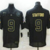 Men’s Detroit Lions #9 Matthew Stafford Black 2020 Salute To Service Stitched NFL Nike Limited Jersey