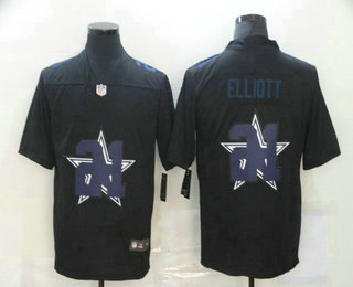 Men’s Dallas Cowboys #21 Ezekiel Elliott Black 2020 Shadow Logo Vapor Untouchable Stitched NFL Nike Limited Jersey