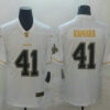 Men’s New Orleans Saints #41 Alvin Kamara White 100th Season Golden Edition Jersey