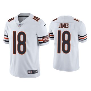 Men’s White Chicago Bears #18 Jesse James Vapor untouchable Limited Stitched Jersey