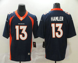 Men’s Denver Broncos #13 KJ Hamler Navy Blue 2020 Vapor Untouchable Stitched NFL Nike Limited Jersey